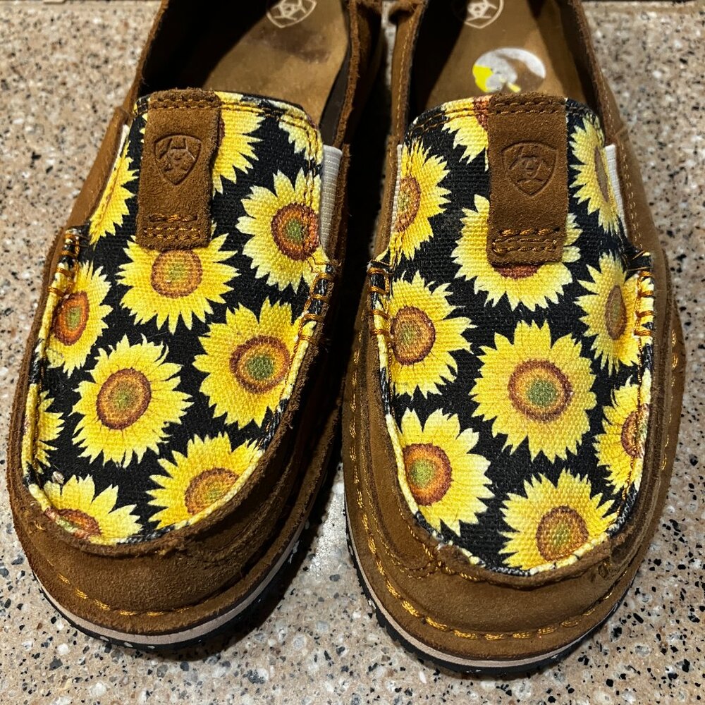Ariat  Ladies Leather Sunflower Flats ! 9 B - Picture 4 of 4